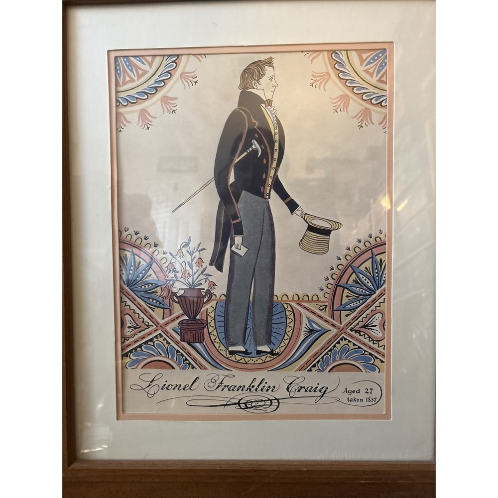Vintage Lionel Franklin Craig Framed Print 24.5" x 21" - Picture 2 of 5